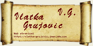 Vlatka Grujović vizit kartica